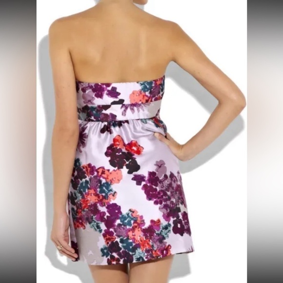 NWT - Tibi Strapless Floral Silk & Wool-blend Runway Dress - Size 0 - Picture 2 of 13